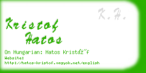 kristof hatos business card